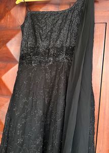 Designer Black embellished Sleeveless Gown