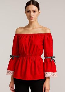 Red Off-the-Shoulder Top