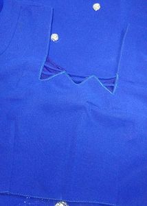 New Saree Royal Blue Embroidered Sare With Blouse