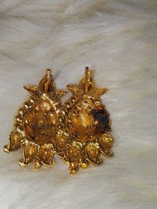 Gold Tone Dangle Earrings