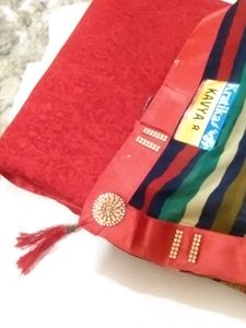 Multi Red Saree New With Tags