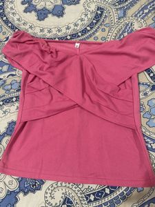 new Pink Off-Shoulder Top