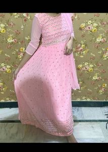 Pink Embellished Saree
