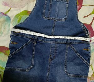 Dark Blue Denim Dungaree with Adjustable Straps