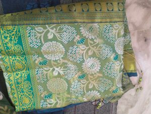 Green Banarasi Silk Saree