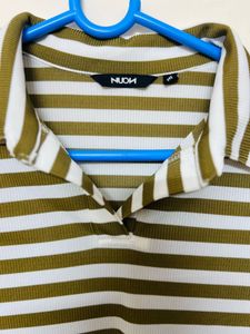 Striped Polo Top