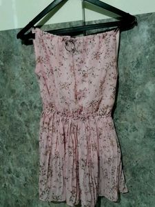 Pink Floral Halter Neck Top