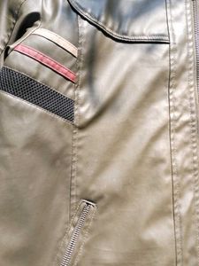 Fine Leather Grain Bike Riding Jacket 42 Size