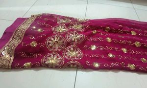 Elegant Maroon Saree