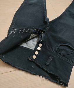 Distressed Black Jeans