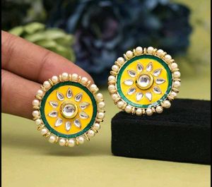 Earrings (Meenakari)