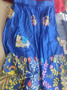 Blue Embroidered lehenga set