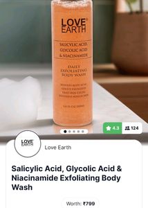 Love Earth Exfoliating Body Wash 200ml