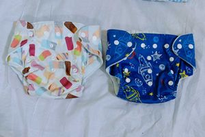 Cloth Diapers (Set of 2)&1 extra leak proof diaper