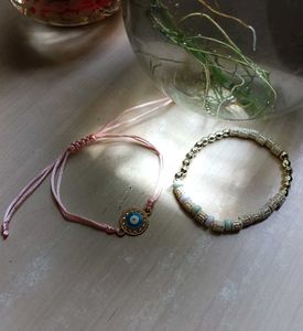 adjustable and beaded bracelet set