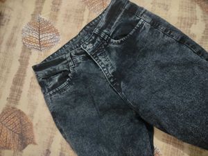 charcoal black straight fit jeans for women girls