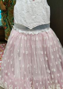 Cindrella Baby Pink Party Wear Frock