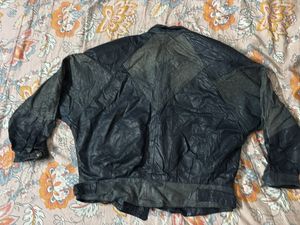 Vintage blue Leather Jacket