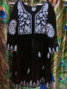 Black Embroidered Dress