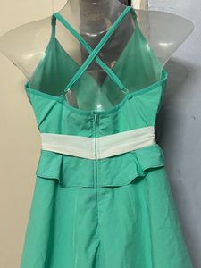 Pintrest Mint Green Ruffle Mini Dress
