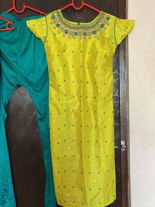 Yellow Kurti Suit Set