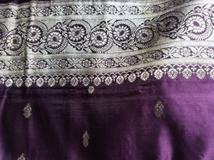 Purple Banarasi Silk Saree