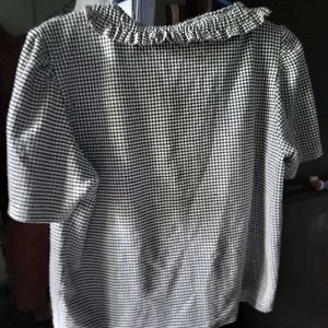 Gingham Puff Sleeve Top