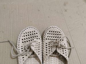 Woven Lattice Slip-On Shoes