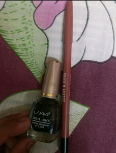 Lakme Eyeliner And Super Matte Lipliner