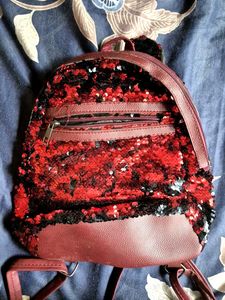 Red Sequin Mini Backpack