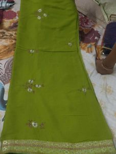 Beautiful Green Embroidered Ethnic Skirt