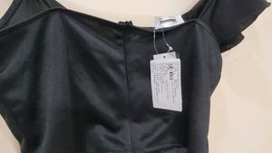 Chimpanzee Ruffle And Cami Black Crop Top