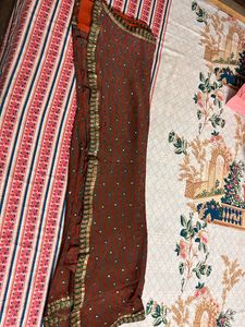 Jari Border Rust Saree