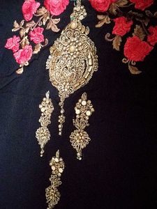 Stunning Black &amp; Gold Embroidered Ethnic Dress