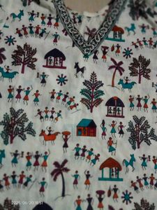 Ethnic Print Tunic Top