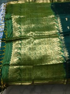 GentlyUsed Emerald Green KanchiPattu Saree