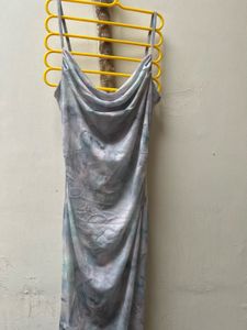 Tie-Dye Cowl Neck Dress