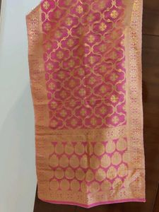 Silk Dupatta Yellow And Pink Combo