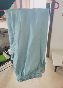 Handmade Teal Ethnic Suit Set with Gold Detail