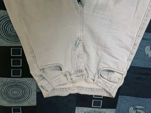 Sky Blue Fadded Wide Leg Jeans
