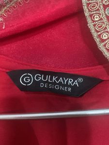 Red Embroidered Kurta Set