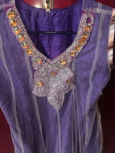 Netted Frock Shape Kurta 💜