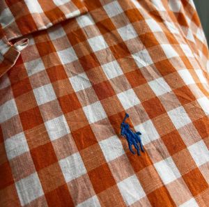 @poloralphlauren gingham plald Cuban collarshirt