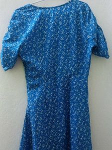 Blue Anchor Print Dress