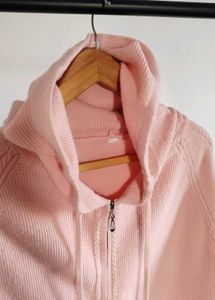Pink Hoodie Zip-Up