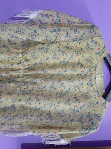 Stunning Yellow Kaftan Dress W Flower Print 4Girls