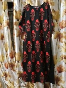 Digital Print Kurti Black