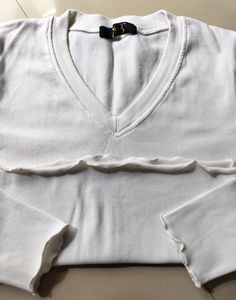 Plain White V-Neck Tshirt For Women