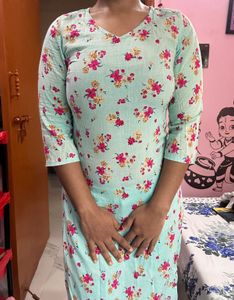 Floral Print Kurti Set
