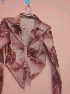 Floral Print Crop Top